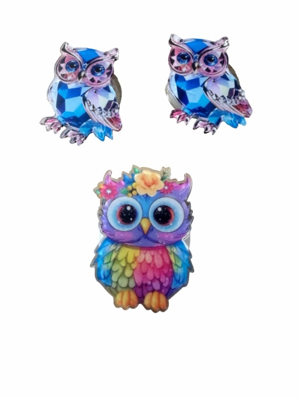 Colorful Owl Phone Stand